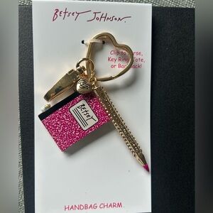 Betsey Johnson Back to School Handbag Charm